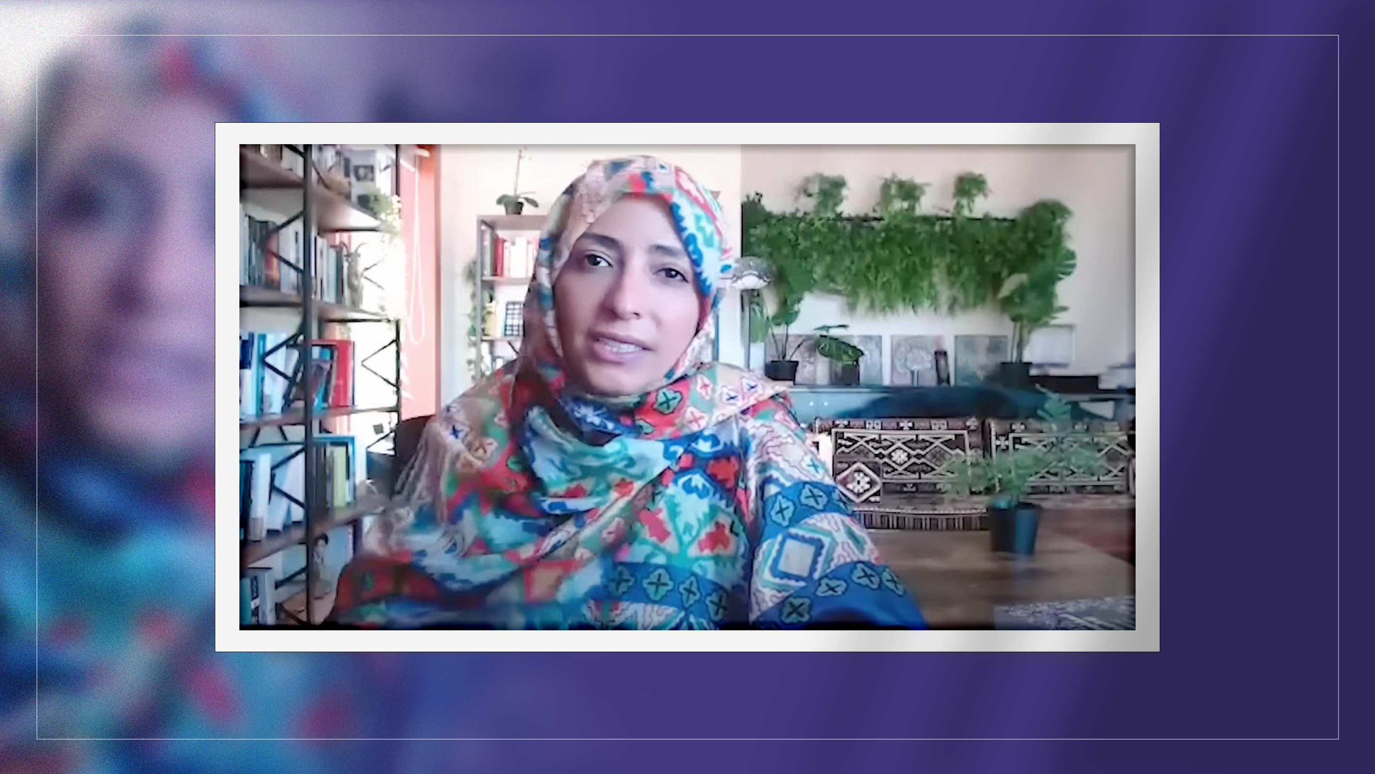 توكل كرمان تلقي كلمة في مؤتمر القمة العربية للشعوب بدورته الثانية 